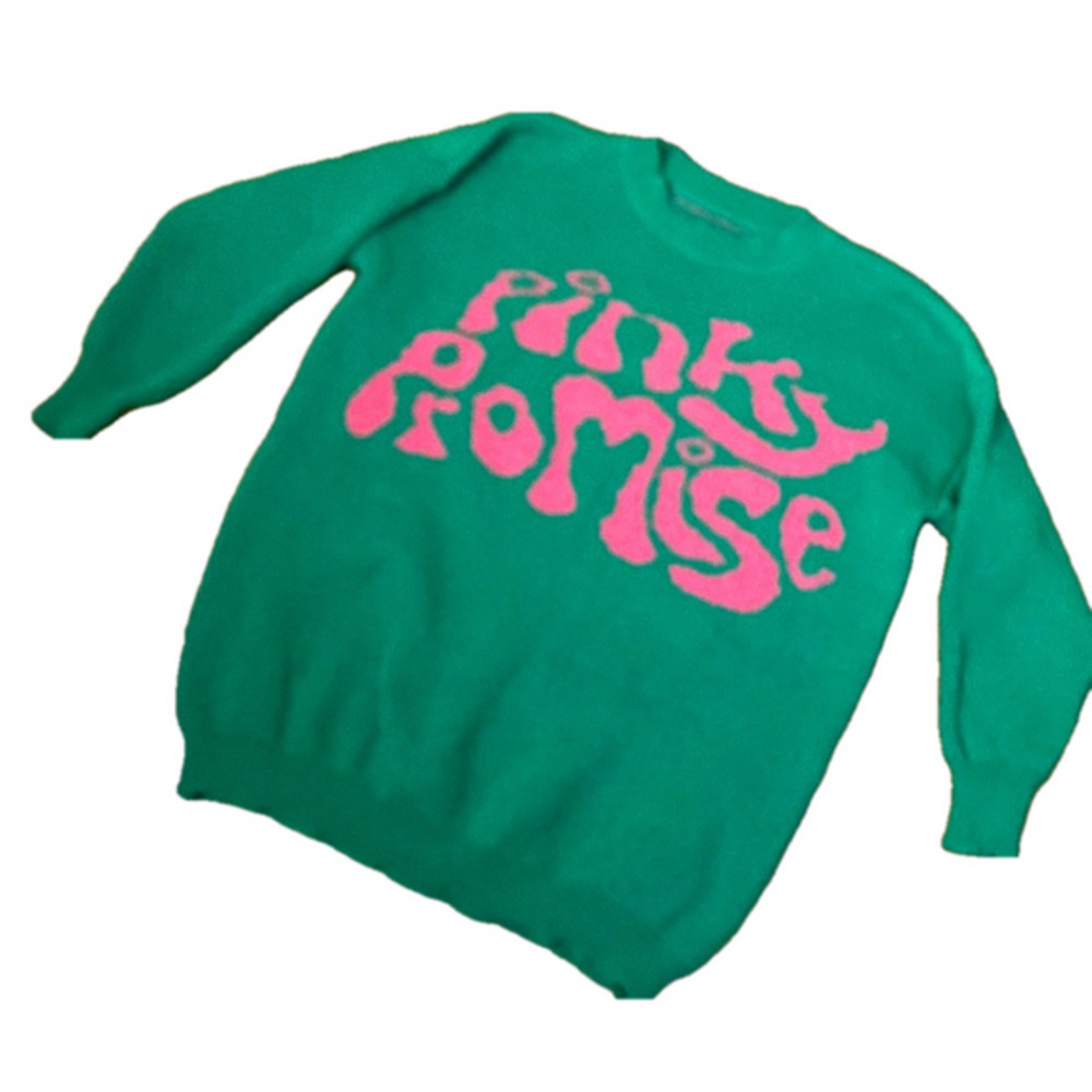 🎀🍒 Pinky Promise 🍒🎀 Cute 70s Style Retro Knit Tunic Sweater